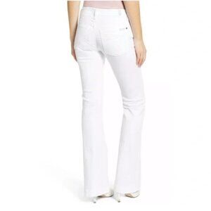 7 For All Mankind Dojo Mid Rise Flare Leg Jeans Casablanca White 28 x 31 MINT!